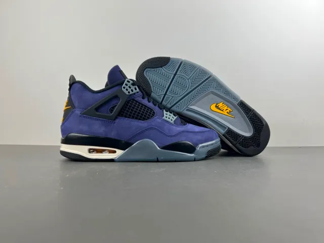 Air Jordan 4 Purple Suede High-Top Basketball Shoes 12
