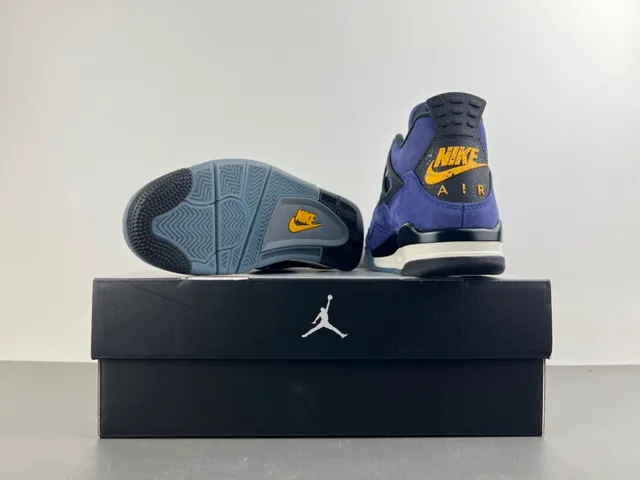 Air Jordan 4 Purple Suede High-Top Basketball Shoes 16
