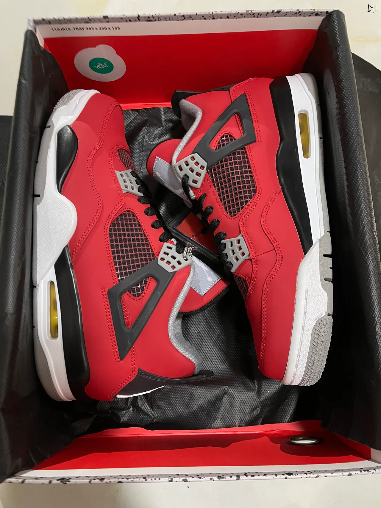 Air Jordan 4 Tênis de basquete vermelho, preto e branco 7