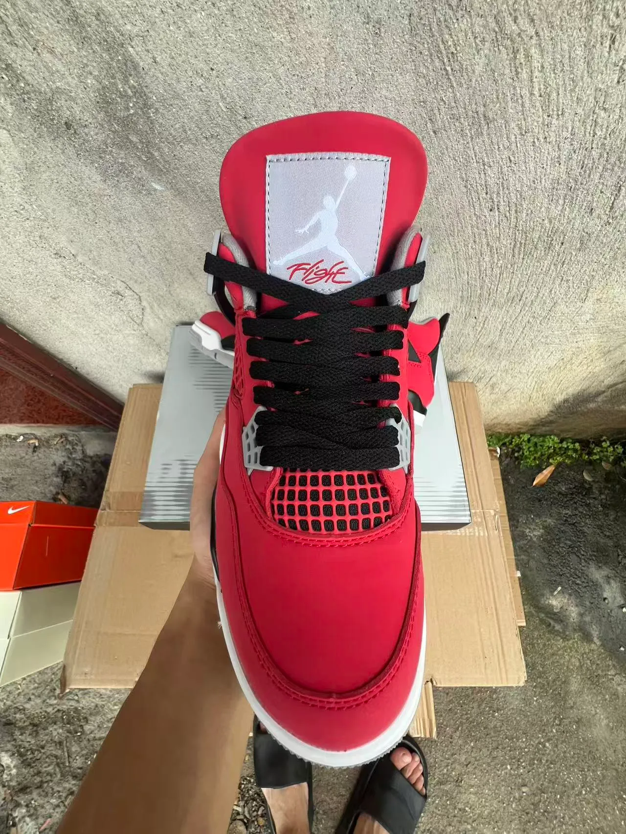 Chaussures de basketball Air Jordan 4 rouge noir blanc 3