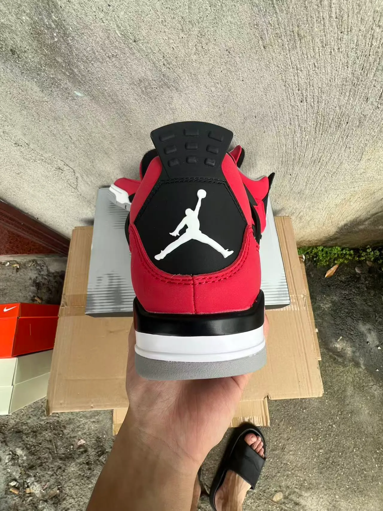 Chaussures de basketball Air Jordan 4 rouge noir blanc 8