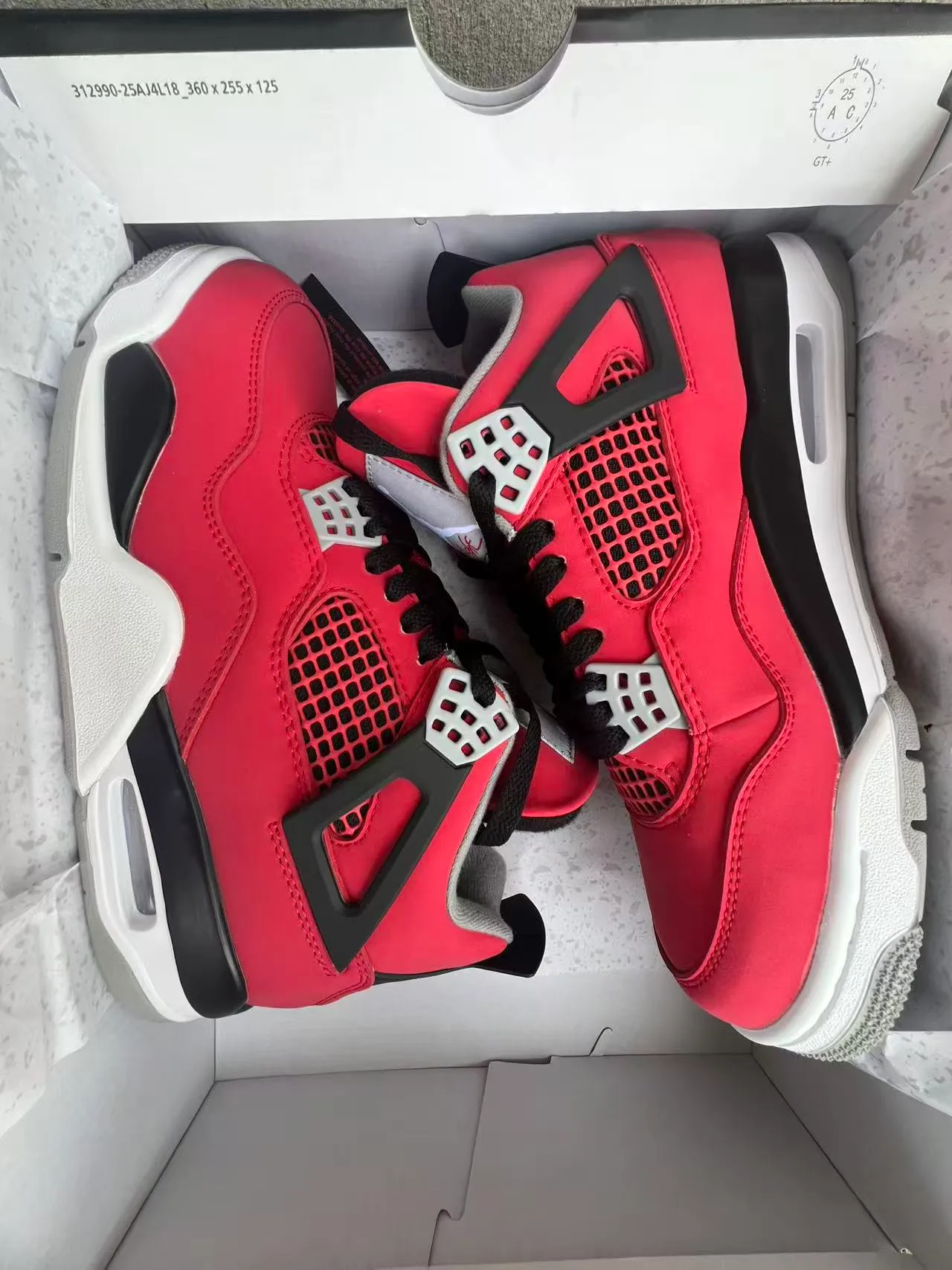 Chaussures de basketball Air Jordan 4 rouge noir blanc 9