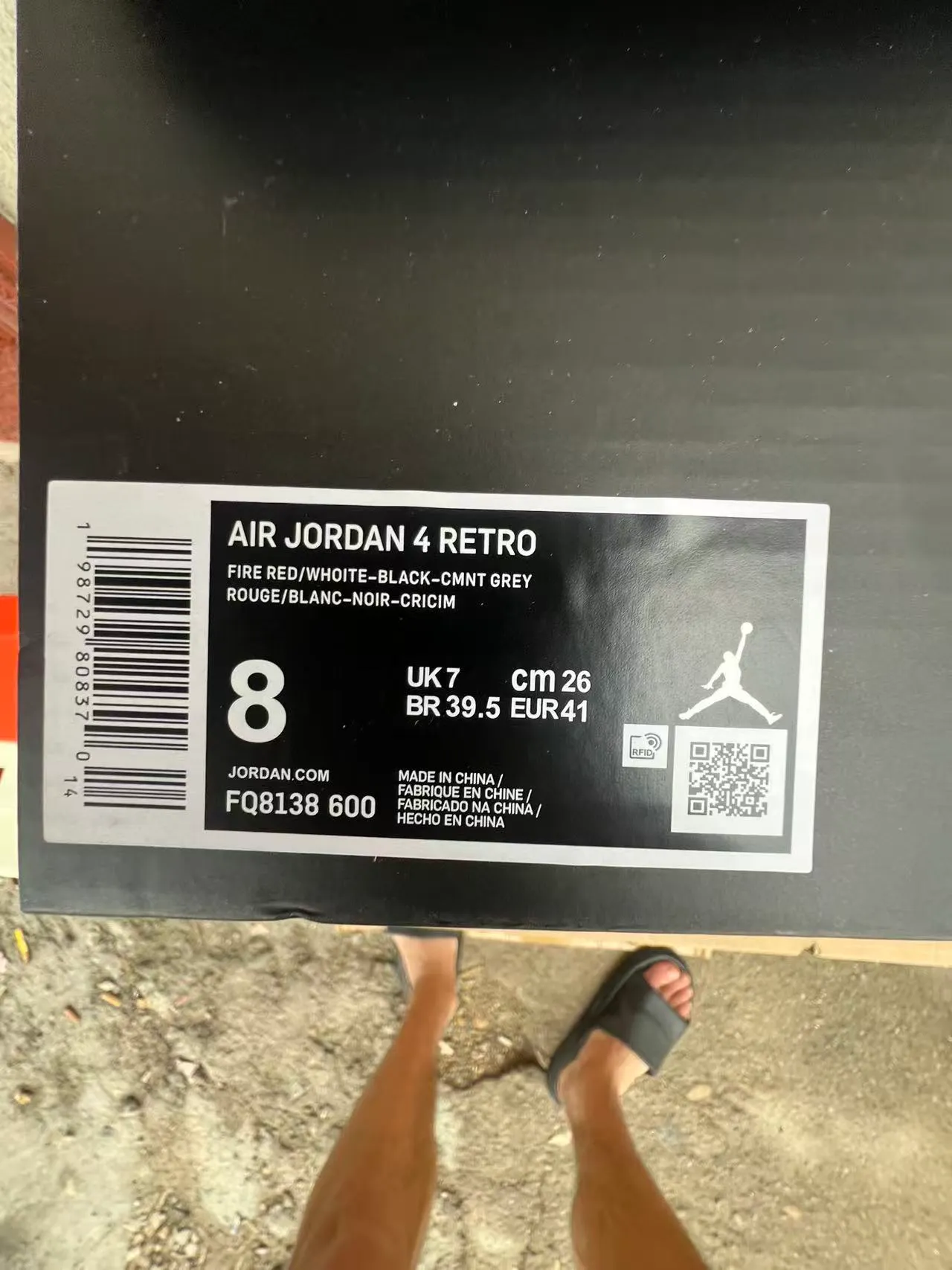Chaussures de basketball Air Jordan 4 rouge noir blanc 10