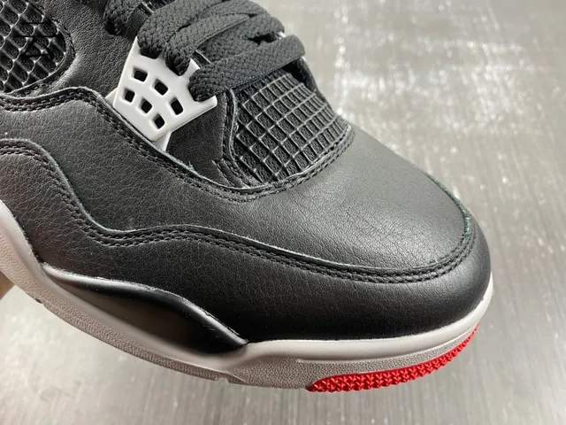 Air Jordan 4 Retro Black Cement Red Basketball Shoes 5