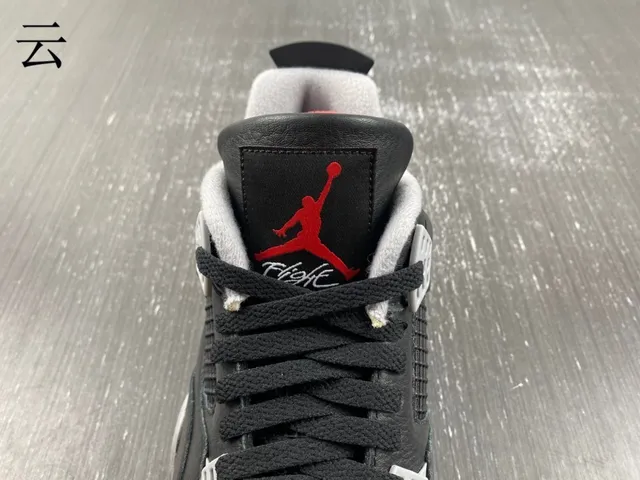 Air Jordan 4 Retro Black Cement Red Basketball Shoes 9