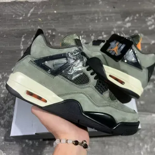 Air Jordan 4 Sage Green Suede Basketball Shoes