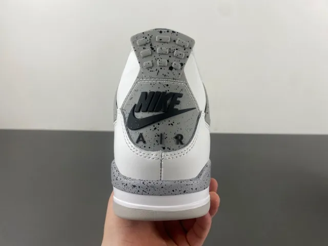 Air Jordan 4 White Gray Black Basketball Shoes 4