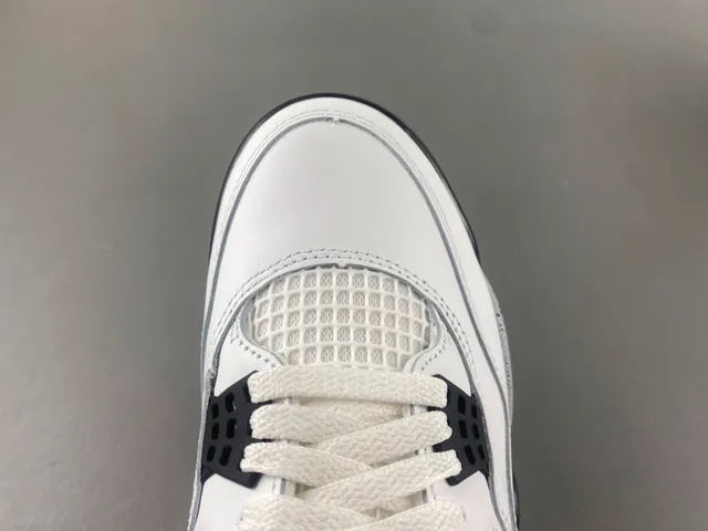 Air Jordan 4 White Gray Black Basketball Shoes 5