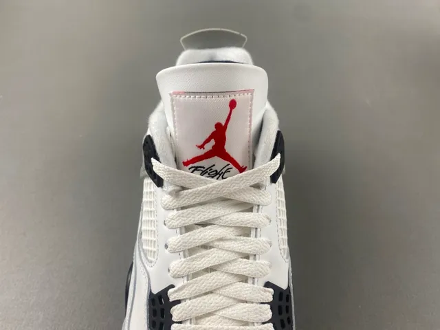 Air Jordan 4 White Gray Black Basketball Shoes 6