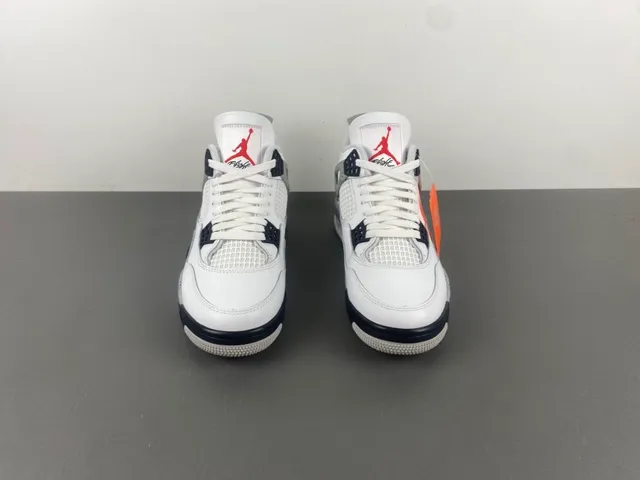 Air Jordan 4 White Gray Black Basketball Shoes 11