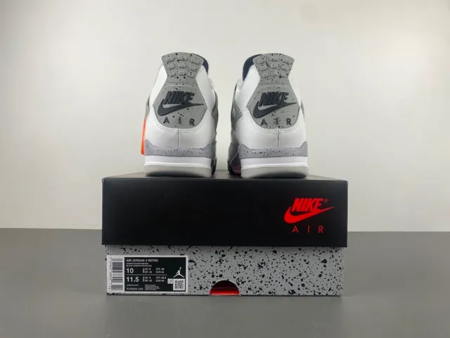 Air Jordan 4 White Gray Black Basketball Shoes 17
