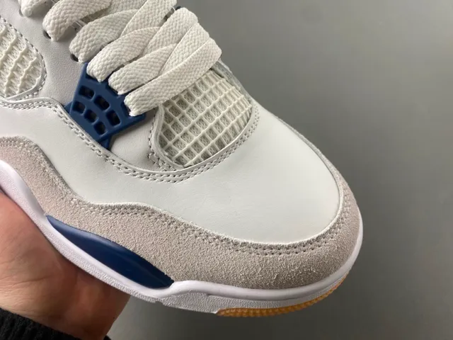 Air Jordan 4 White Navy Gum Basketball Shoes 2