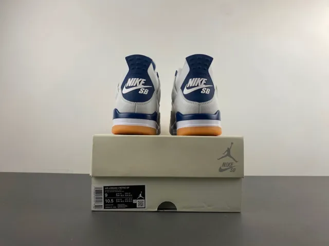 Air Jordan 4 White Navy Gum Basketball Shoes 17