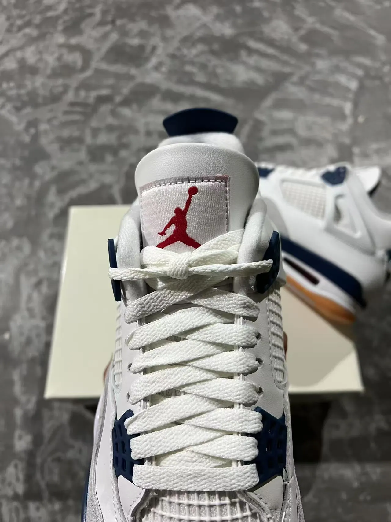 Air Jordan 4 White Navy Gum Basketball Shoes 4
