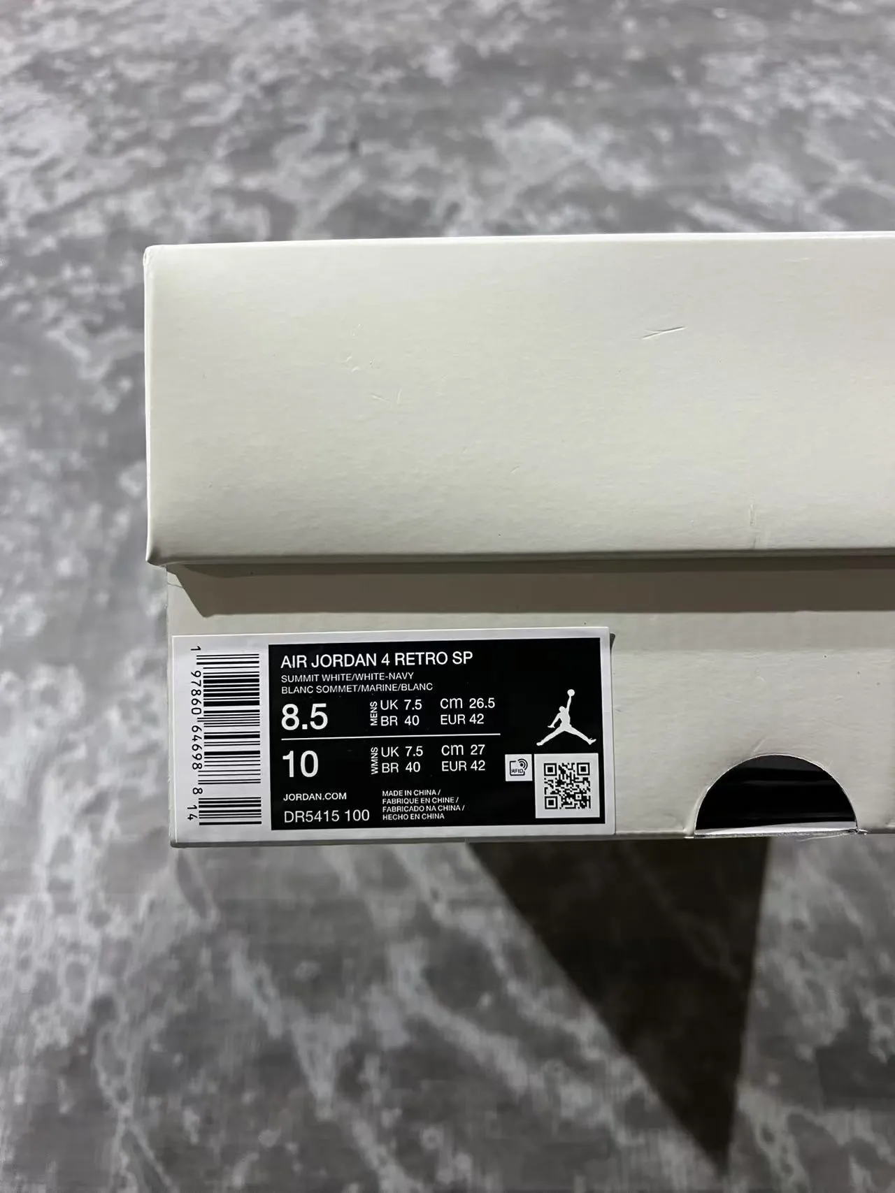 Air Jordan 4 White Navy Gum Basketball Shoes 10