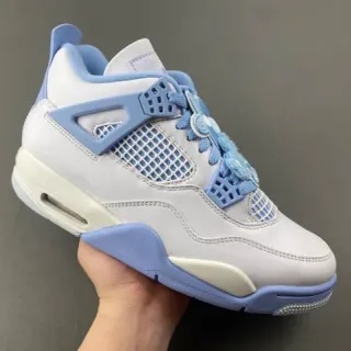 Air Jordan 4 White Powder Blue Basketball Shoes