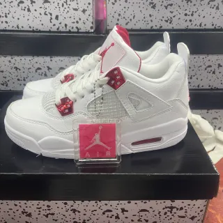 Air Jordan 4 White Red Basketball Shoes