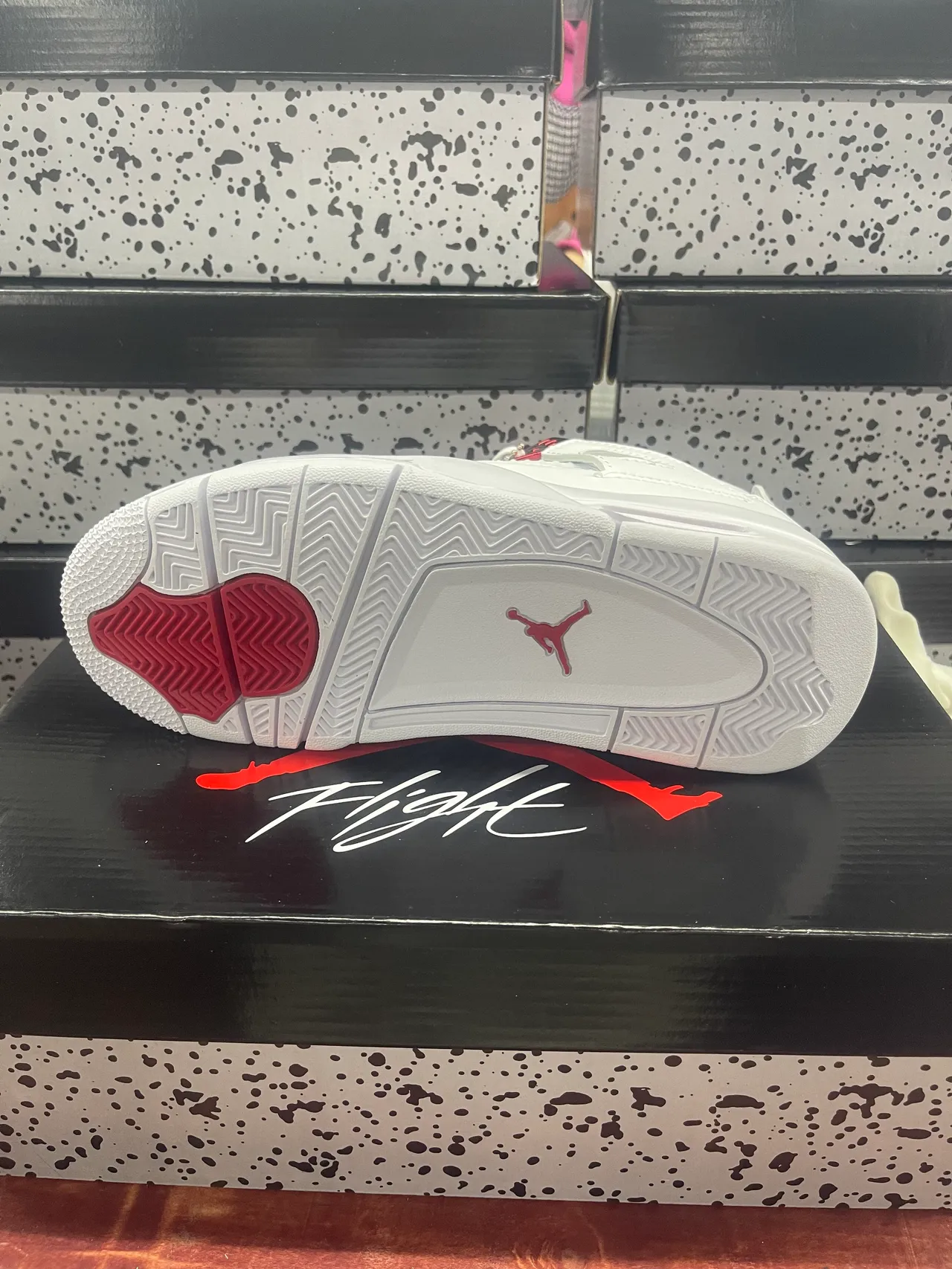 Air Jordan 4 White Red Basketball Shoes 3