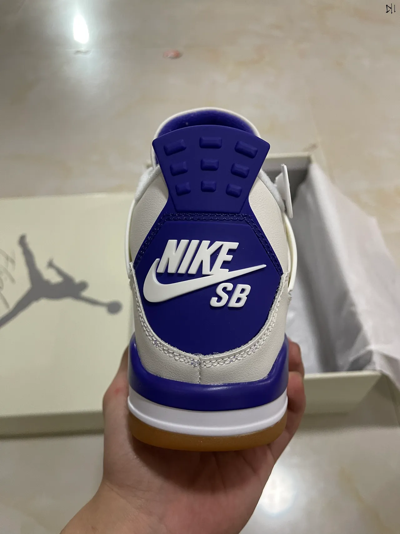 Air Jordan 4 White Royal Blue Gum Basketball Shoes 6