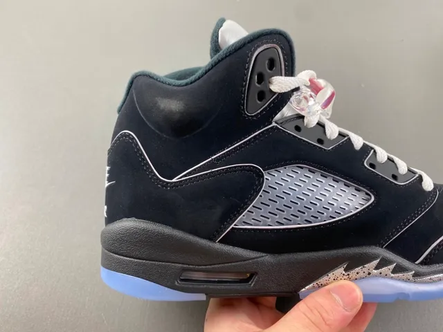 Air Jordan 5 Black Light Blue Cement Basketball Shoes 3