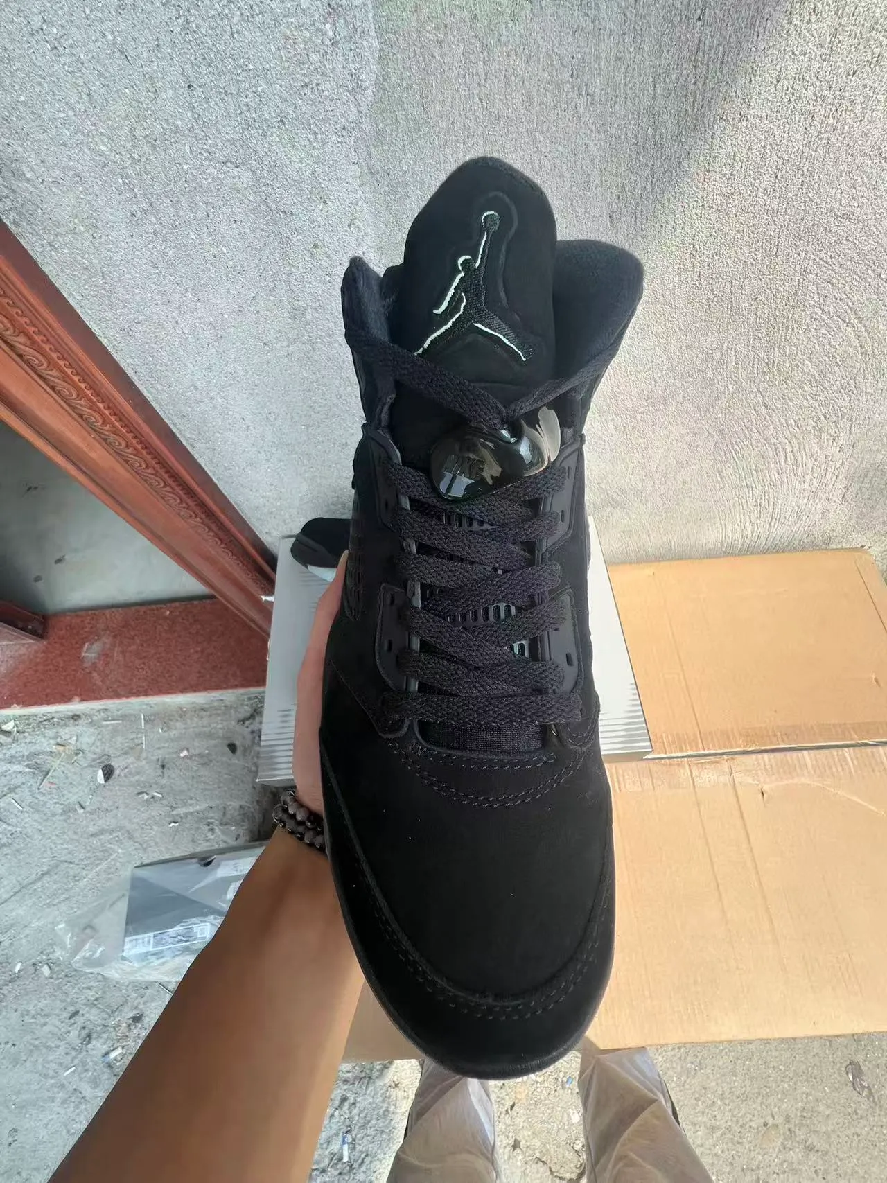Air Jordan 5 Black Red Flame Basketball Shoes 5