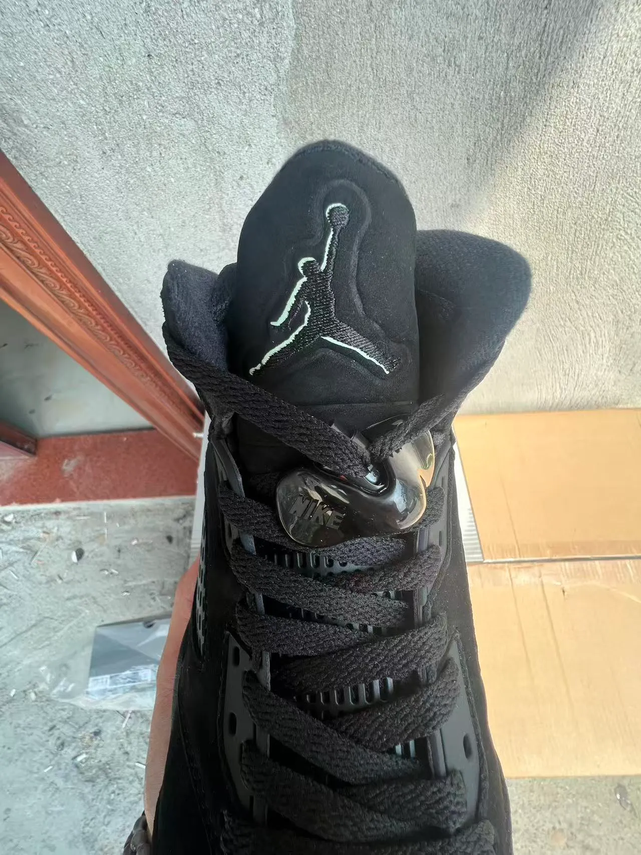 Air Jordan 5 Black Red Flame Basketball Shoes 6