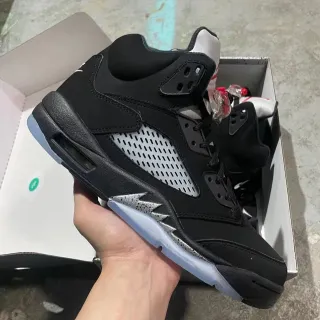 Air Jordan 5 Black Silver Translucent Midsole Basketball Shoes