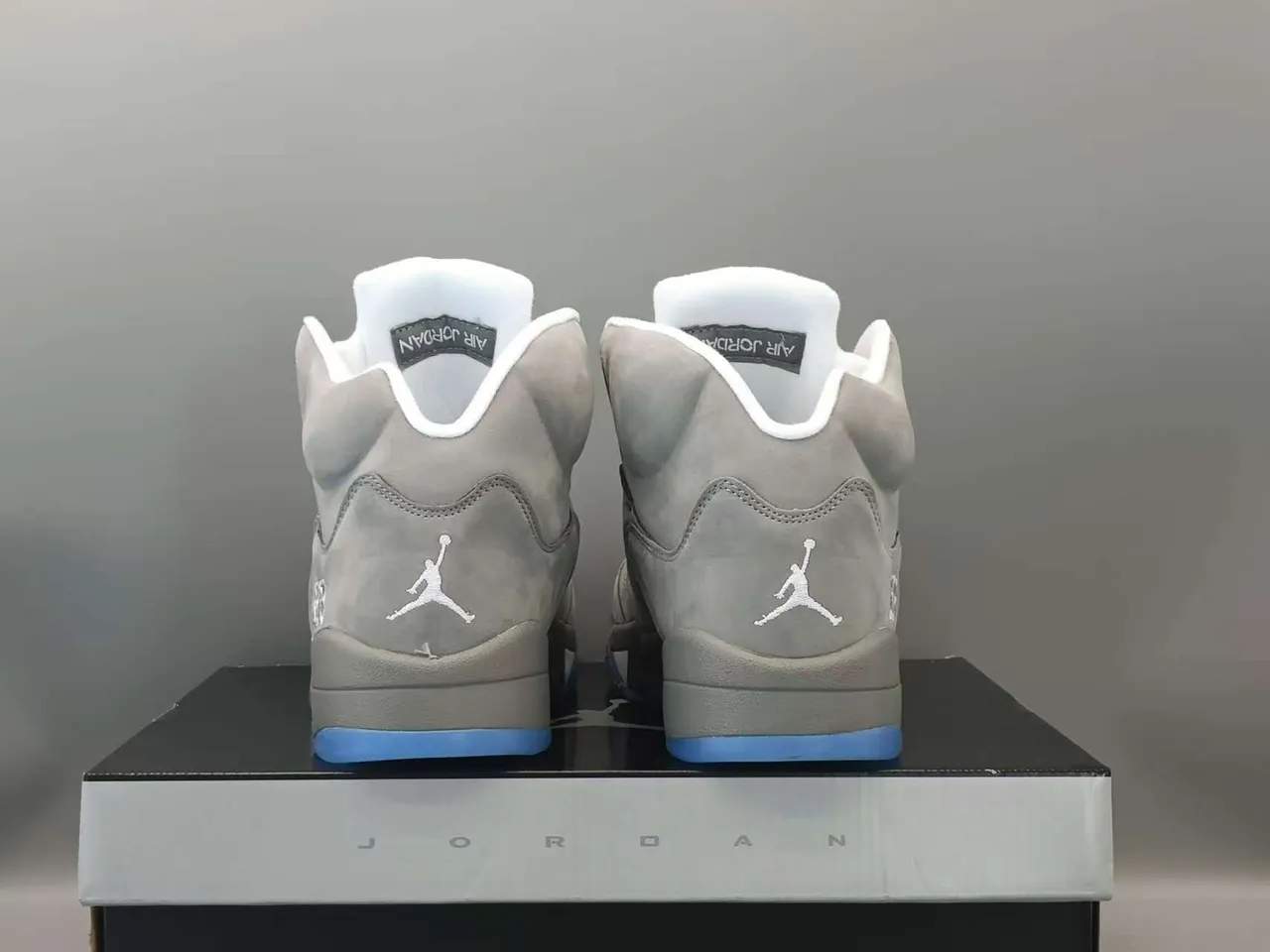 Air Jordan 5 Gray Blue Basketball Shoes 4