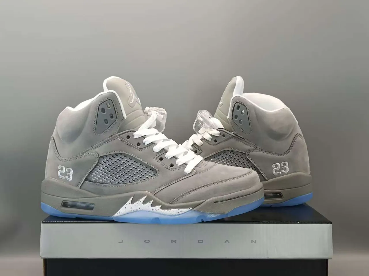 Air Jordan 5 Gray Blue Basketball Shoes 5