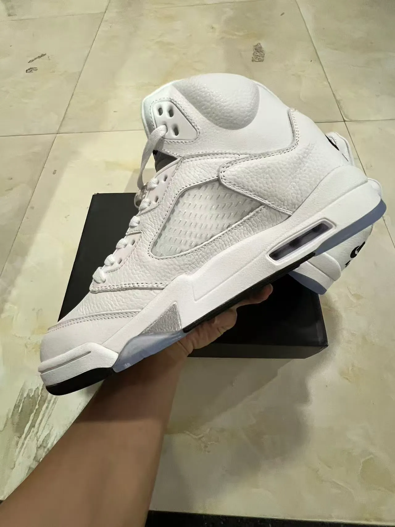 Air Jordan 5 White Black '23' Basketball Shoes 5