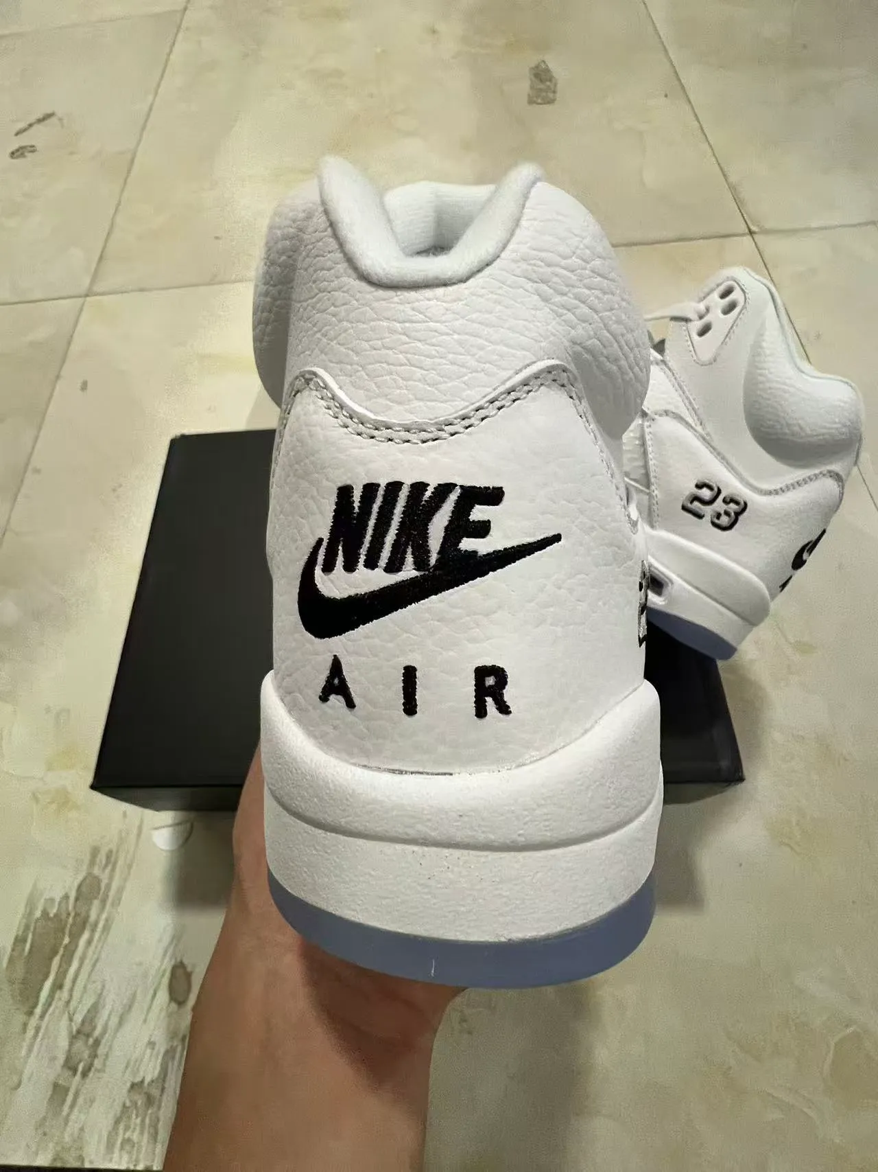 Air Jordan 5 White Black '23' Basketball Shoes 8
