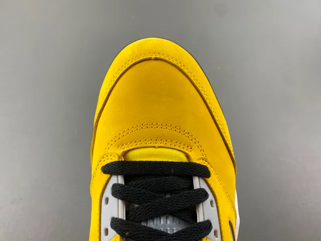 Air Jordan 5 Yellow Black White Basketball Shoes 5