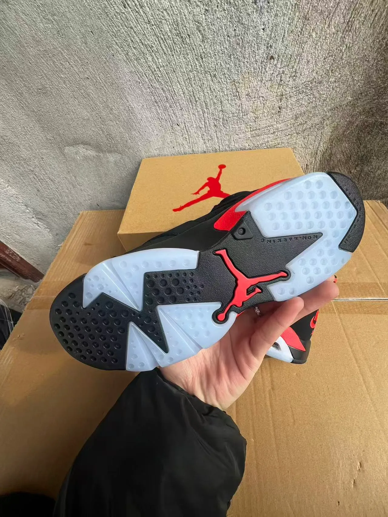 Air Jordan 6 Chaussures de basket noir rouge blanc 6