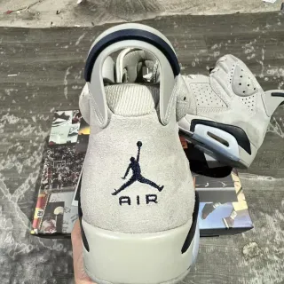 Air Jordan 6 Light Gray Suede Black White Basketball Shoes
