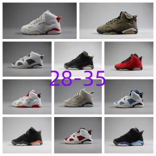 Air Jordan 6 White Red Basketball Shoes