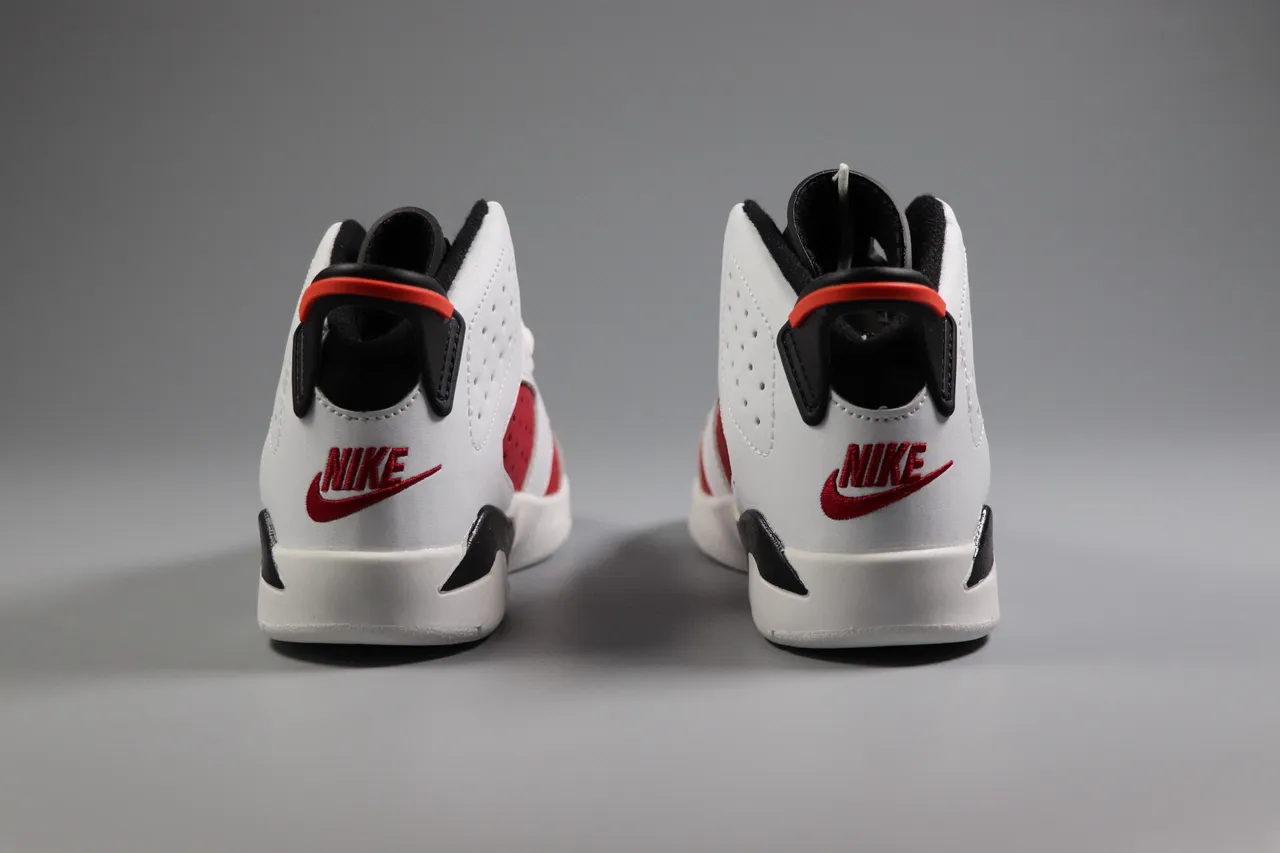 Air Jordan 6 White Red Basketball Shoes 11
