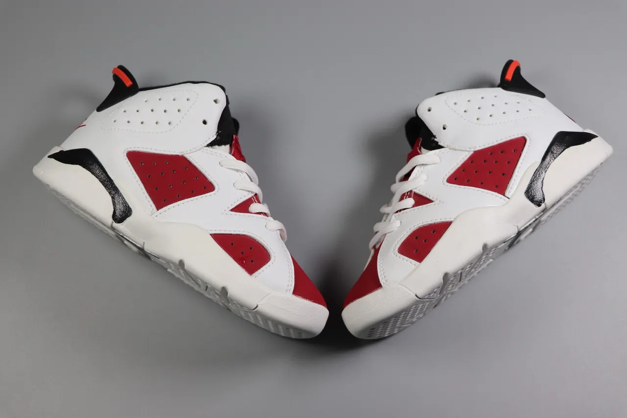 Air Jordan 6 White Red Basketball Shoes 13