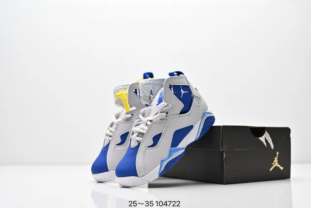 Air Jordan 7 Black Blue Neon Lime Basketball Shoes 21
