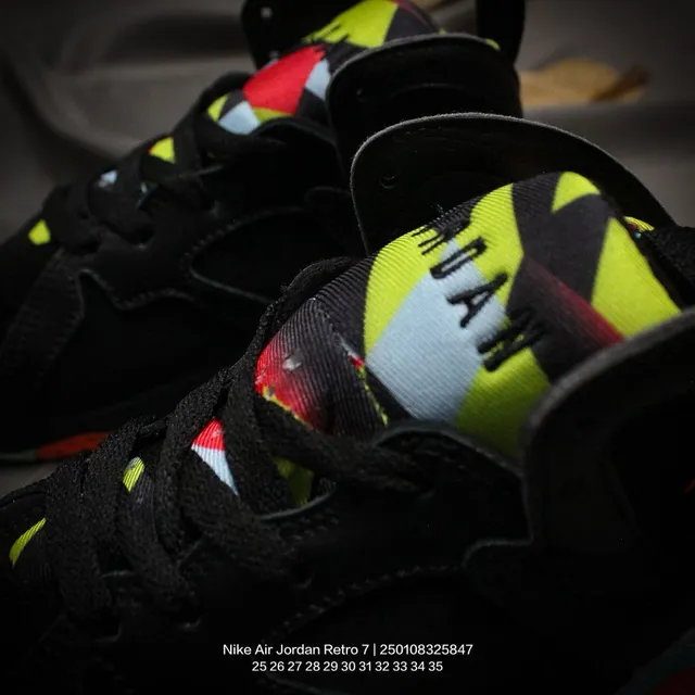 Air Jordan 7 White Red Blue Kids Basketball Shoes 17
