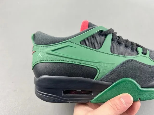 Air Jordan Black Green Layered Upper Visible Unit Lifestyle Sneakers 2