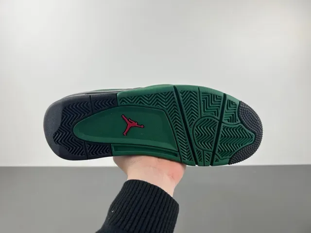Air Jordan Black Green Layered Upper Visible Unit Lifestyle Sneakers 9