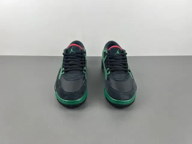 Air Jordan Black Green Layered Upper Visible Unit Lifestyle Sneakers 11