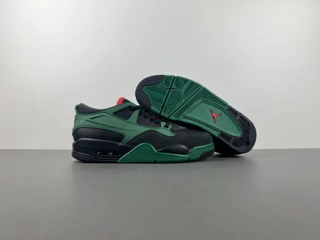 Air Jordan Black Green Layered Upper Visible Unit Lifestyle Sneakers 12