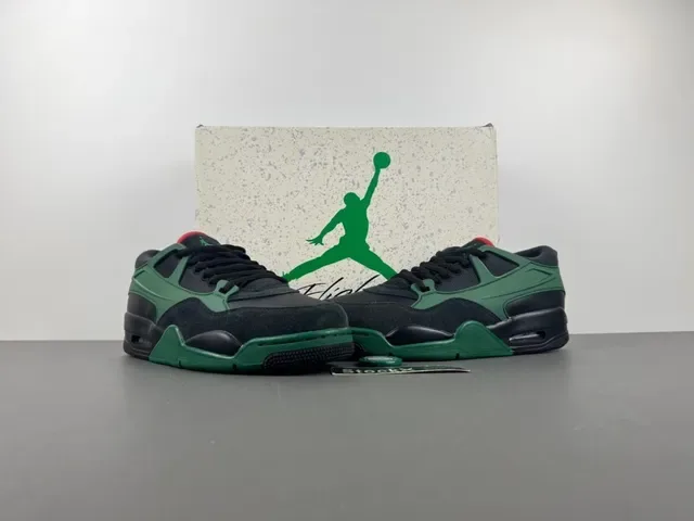 Air Jordan Black Green Layered Upper Visible Unit Lifestyle Sneakers 13