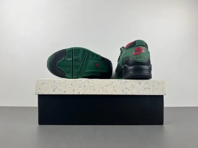 Air Jordan Black Green Layered Upper Visible Unit Lifestyle Sneakers 16
