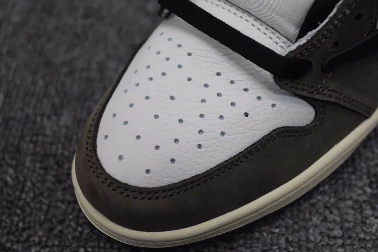 Air Jordan Brown White High-Top Suede-and-Leather Upper Basketball Shoes 3