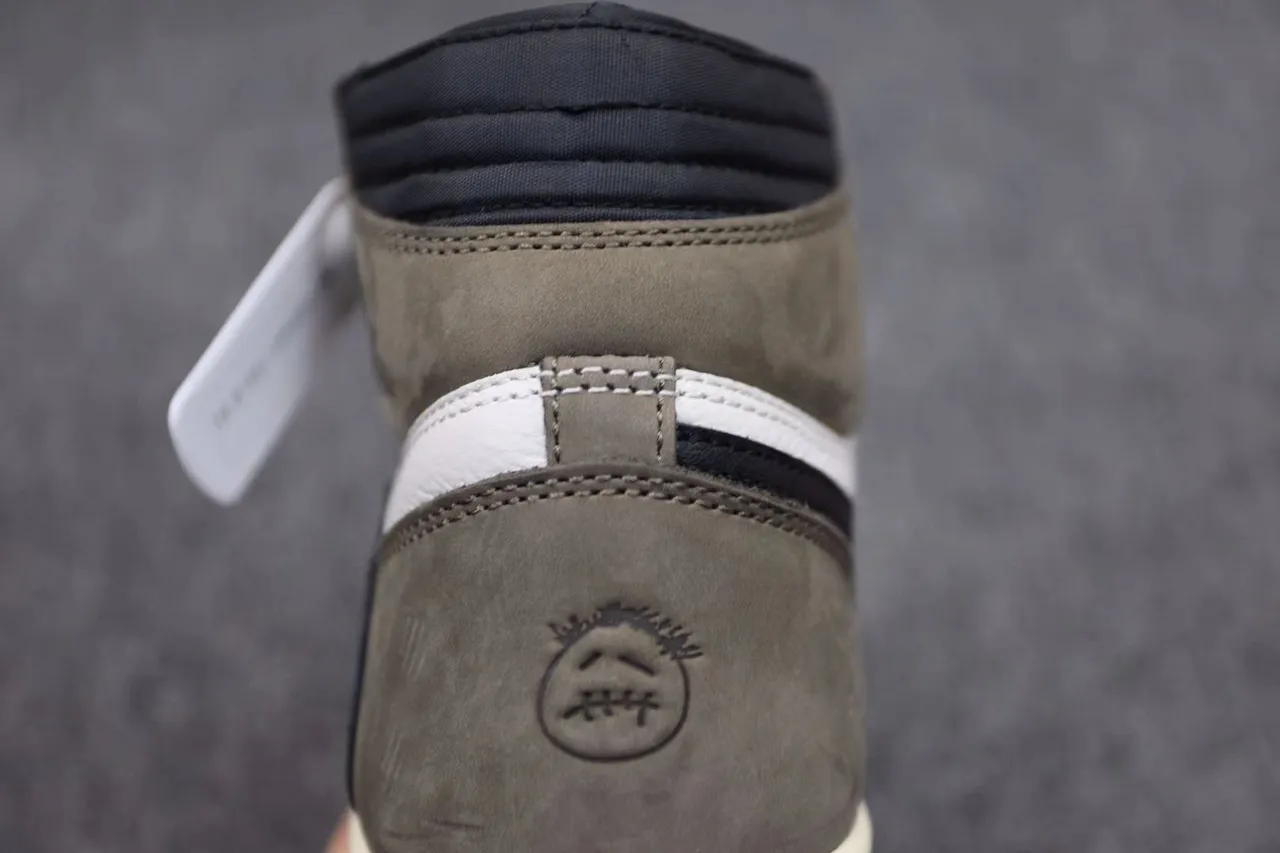 Air Jordan Brown White High-Top Suede-and-Leather Upper Basketball Shoes 6
