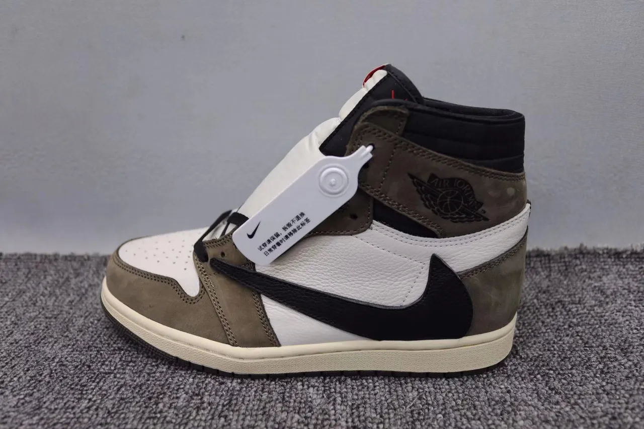 Air Jordan Brown White High-Top Suede-and-Leather Upper Basketball Shoes 9