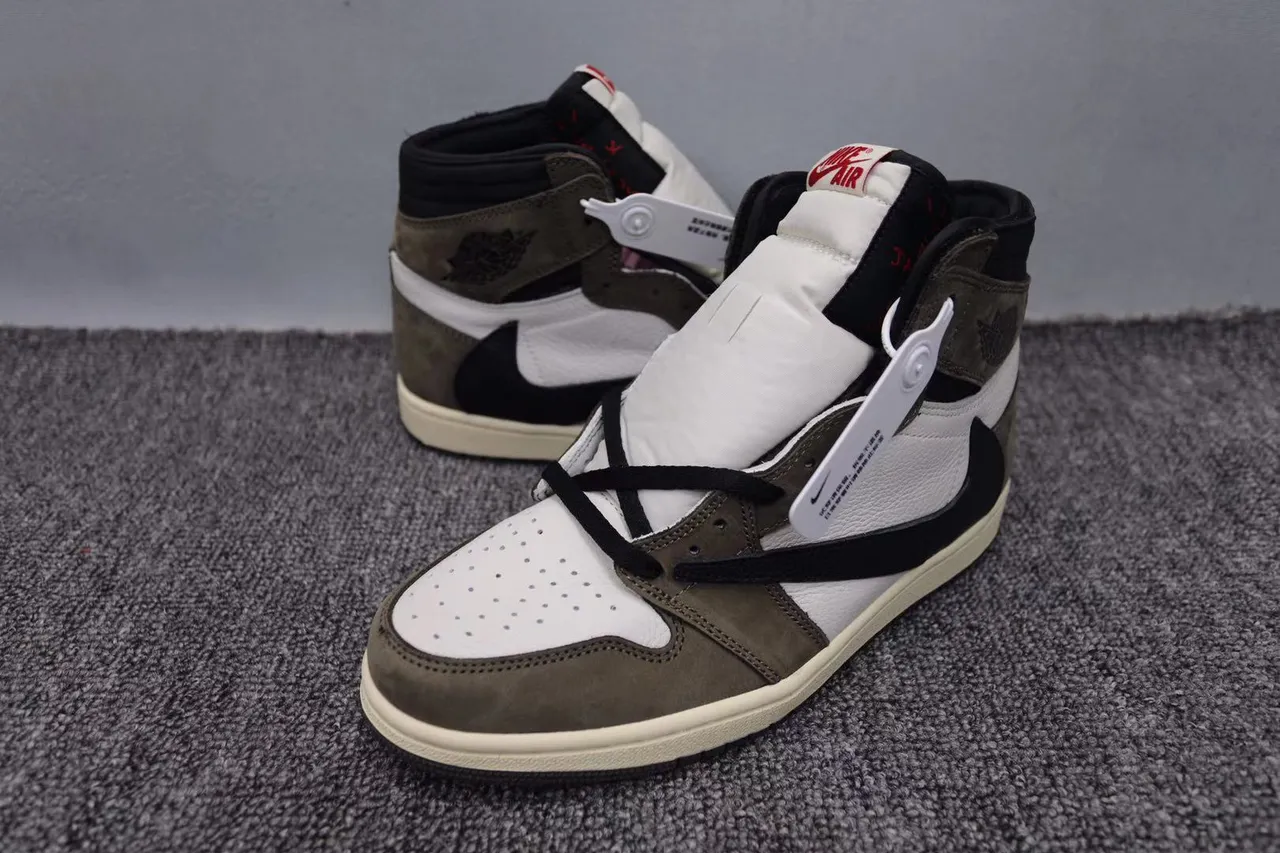 Air Jordan Brown White High-Top Suede-and-Leather Upper Basketball Shoes 13