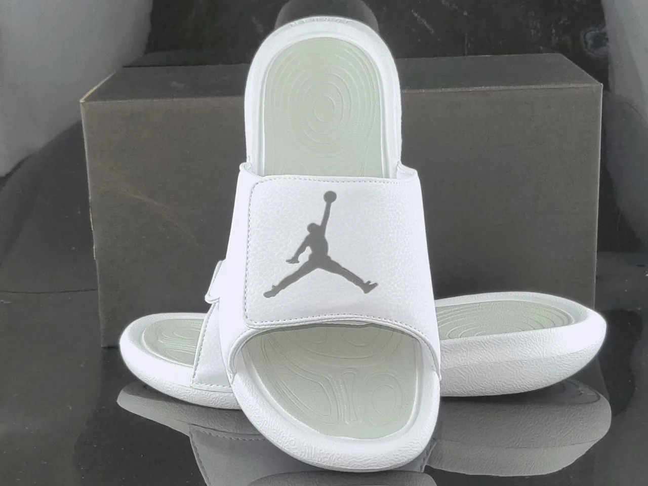 Air Jordan Hydro 1 White Mint Green Slippers 3